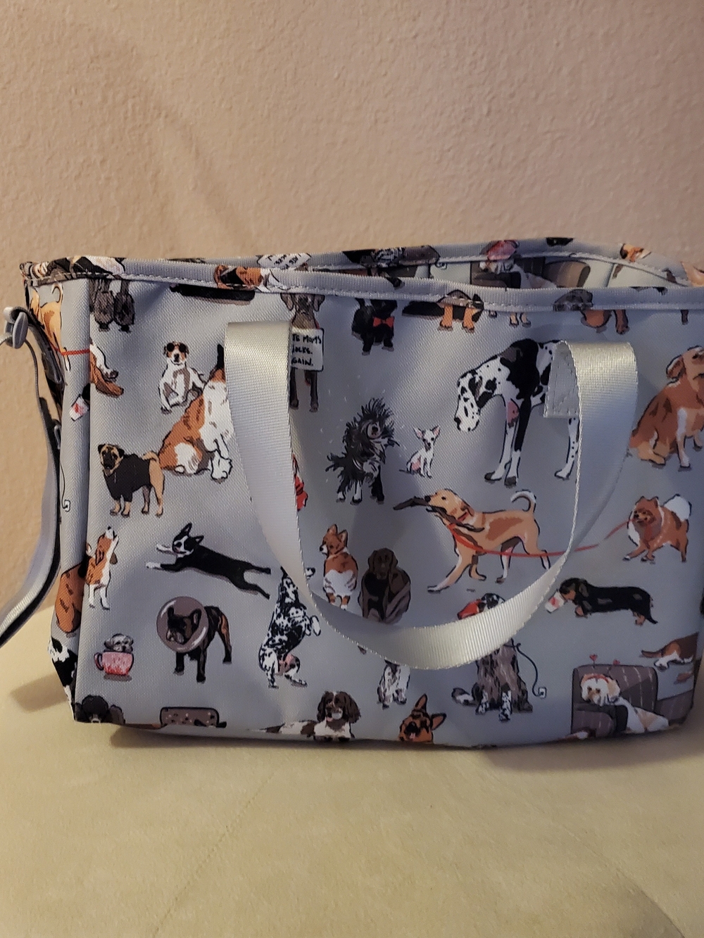 Vera Bradley Light Blue Dog Print Tote